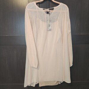 Womens Pink Long Sleeve Dress